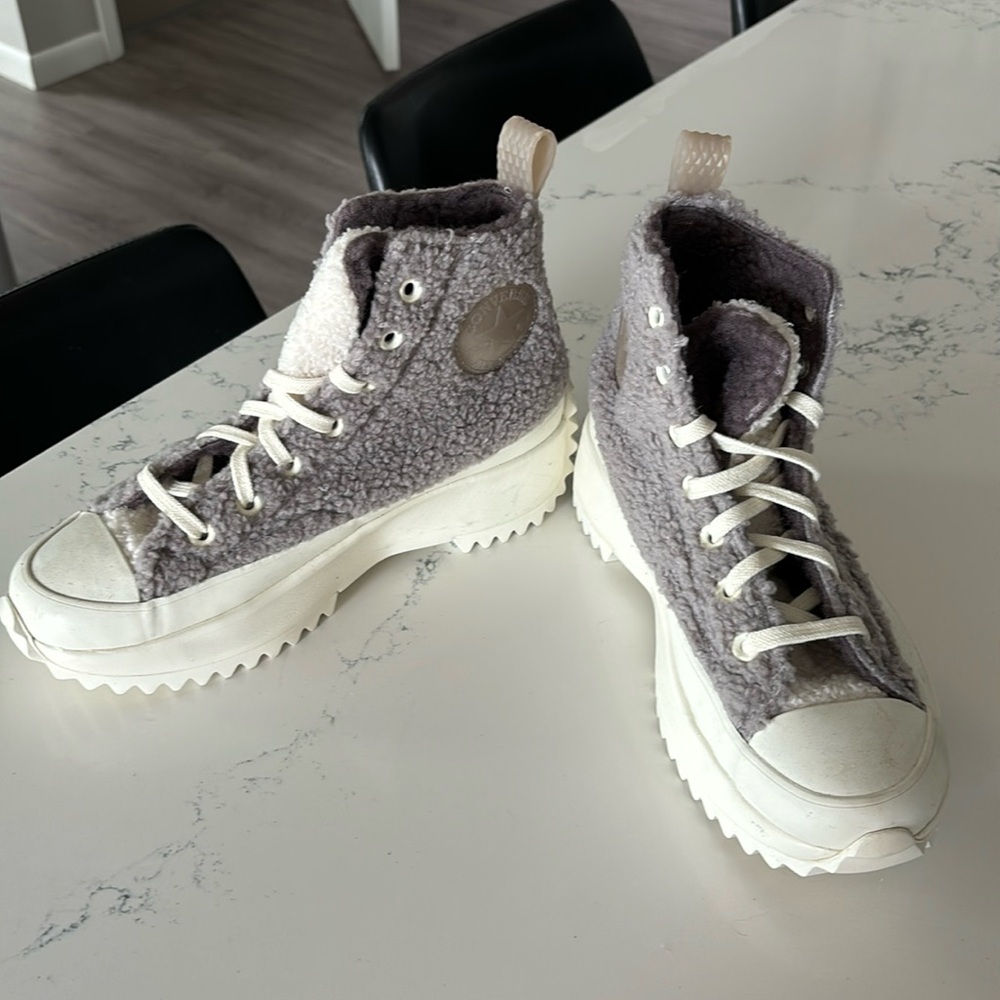 Converse Purple Sherpa Sneakers